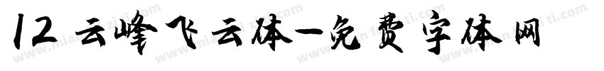 12 云峰飞云体字体转换